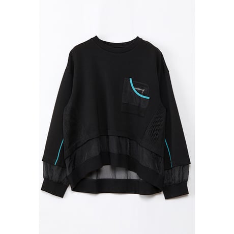 Instalive　AULA AILA 2027SS　SHEER COMBINATION PULLOVER 1271-08017