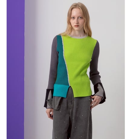7/20 Instalive AULA AILA 2026aw　MULTI RIB KNIT PULLOVER　1264-09019