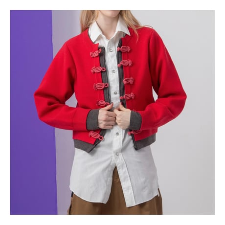 7/20 Instalive AULA AILA 2026aw　FROG BUTTON LAYERED DESIGN CARDIGAN　1264-09028