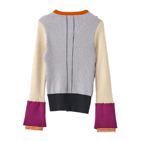 7/20 Instalive AULA AILA 2026aw　MULTI RIB KNIT PULLOVER　1264-09019