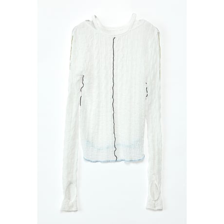 Instalive　AULA AILA 2027SS　SHEER JACQARD PULLOVER 1271-08046