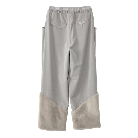 7/20 Instalive AULA AILA 2026aw　FUR COMBINATION STRAIGHT PANTS　1264-06015
