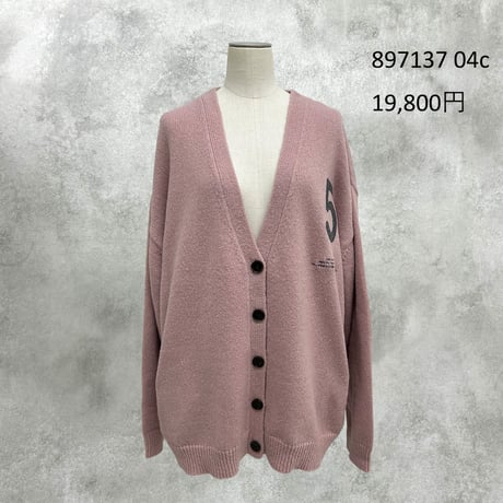 10/6　Instalive　ayane 2027Early Spring　ロゴ刺繍ニットカーディガン　897137