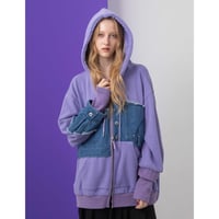 7/20 Instalive AULA AILA 2026aw　DENIM COMBINATION HOODIE　1264-08018