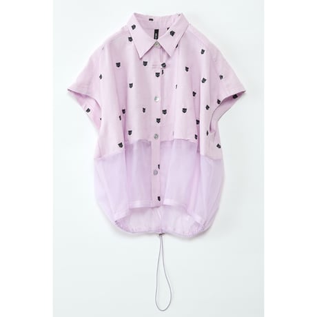 Instalive　AULA AILA 2027SS　LEOPARD EMBROIDERY SHIRT 1271-04036