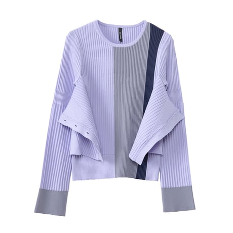 7/20 Instalive AULA AILA 2026aw BARE TOP RIB KNIT　1271-09003