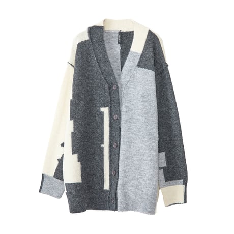 7/20 Instalive AULA AILA 2026aw　COLOR BLOCK CARDIGAN　1264-09012