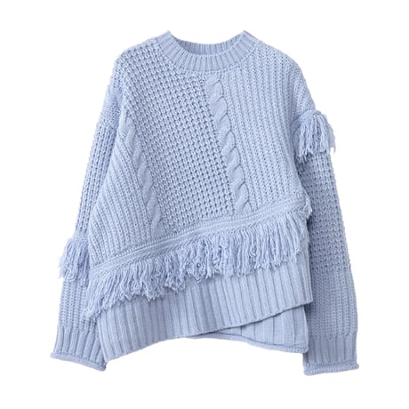 7/20 Instalive AULA AILA 2026aw　FRINGE KNIT　1264-09024