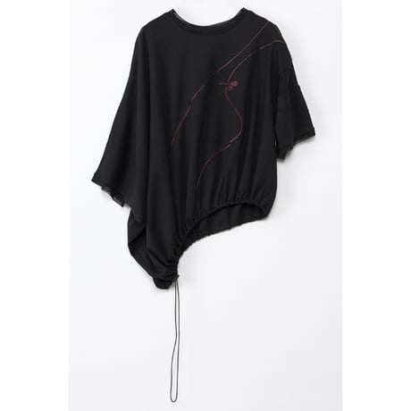 Instalive　AULA AILA 2027SS　ZIP EMBROIDERY T-SHIRT 1271-08057
