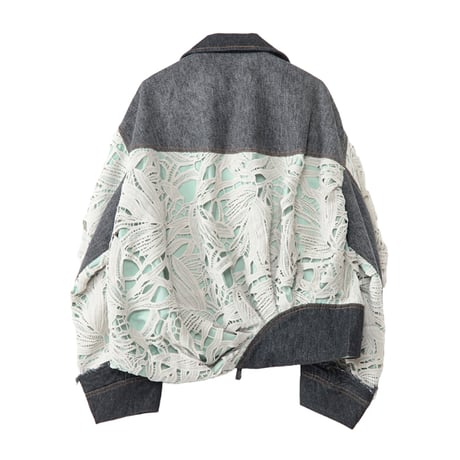 7/20 Instalive AULA AILA 2027 PreSpring　DENIM COMBINATION LACE BLOUSON　1271-02001