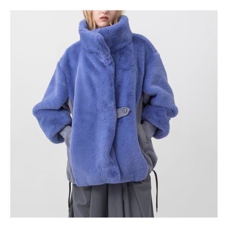 7/20 Instalive AULA AILA 2026aw　STAND COLLAR FUR COAT　1264-01027