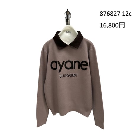 7/13　Instalive　ayane 2026 Winter　ステンカラーロゴニット　876827
