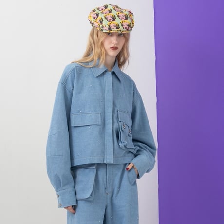 7/20 Instalive AULA AILA 2026aw　MILITARY BIJOU SHIRT　1264-04009