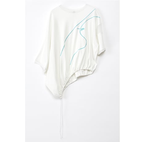 Instalive　AULA AILA 2027SS　ZIP EMBROIDERY T-SHIRT 1271-08057