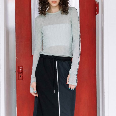 Instalive　AULA AILA 2027SS　SHEER JACQARD PULLOVER 1271-08046
