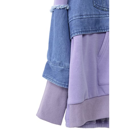 7/20 Instalive AULA AILA 2026aw　DENIM COMBINATION HOODIE　1264-08018