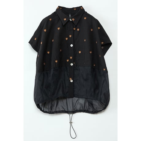 Instalive　AULA AILA 2027SS　LEOPARD EMBROIDERY SHIRT 1271-04036