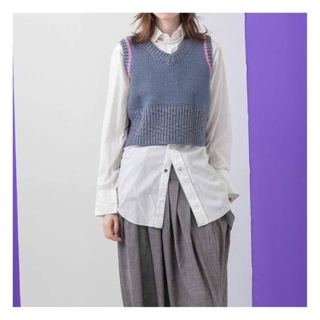 7/20 Instalive AULA AILA 2026aw 2WAY KNIT VEST　1264-09001
