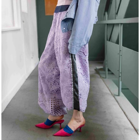Instalive　AULA AILA 2027SS　SIDE LINE LACE PANTS 1271-06045