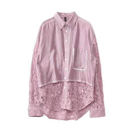 7/20 Instalive AULA AILA 2027 PreSpring　LACE LAYERED SHIRT　1271-04006