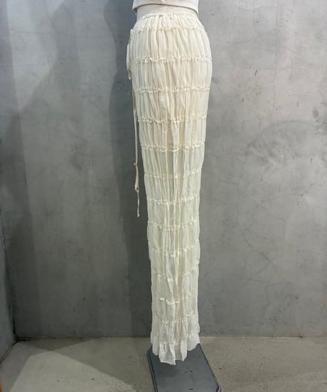 Shirring Sheer Easy Long Skirt IV