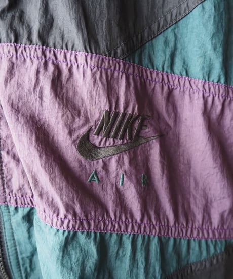 NIKE Color Block Nylon Jacket BKGNPUR