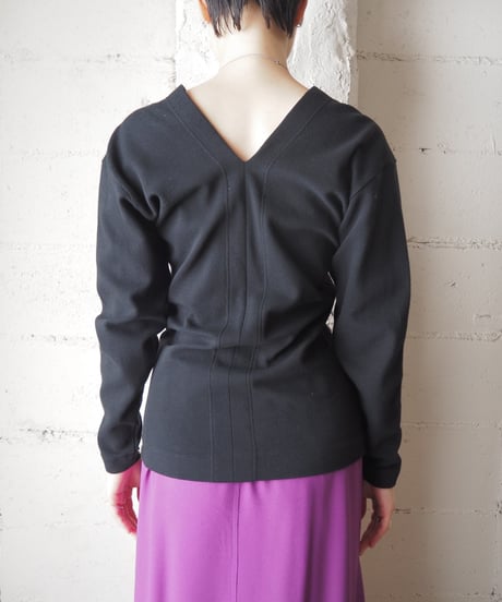 1980's Plantation V Neck Rib Cutsewn Dead Stock BK
