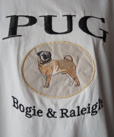PUG Embroidered Cotton Tee WH