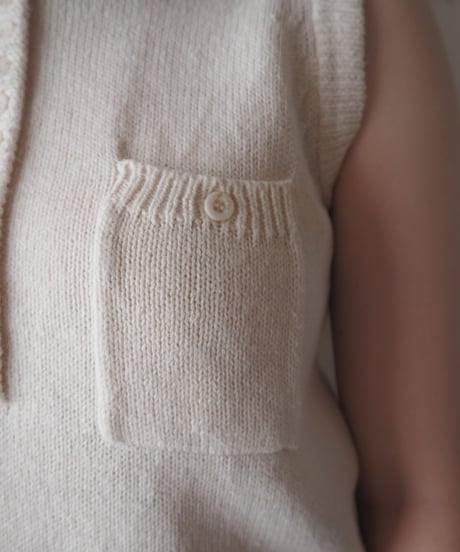 Mock Neck Buttoned Knit Vest IV