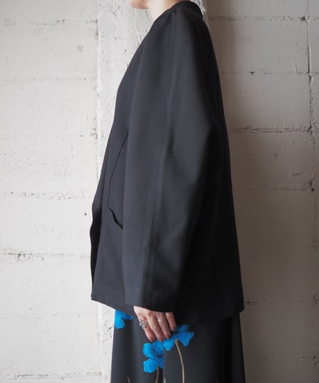 Double Breasted Dolman Sleeve Jacket BK