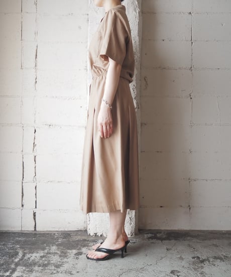 Open Collar Silk Shirt Dress BE