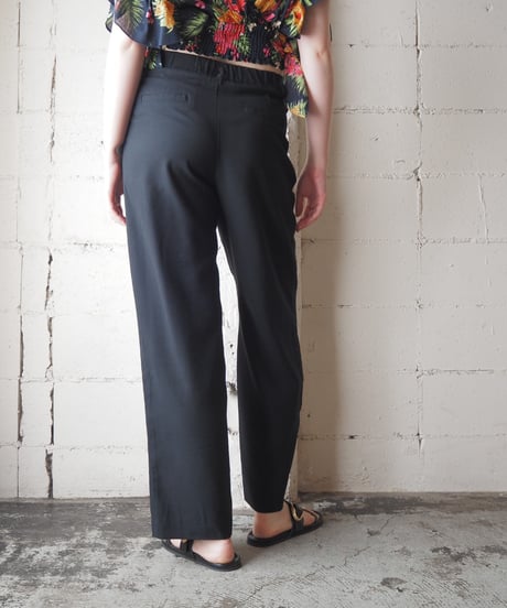 2Tuck Rayon Poly Wide Pants BK