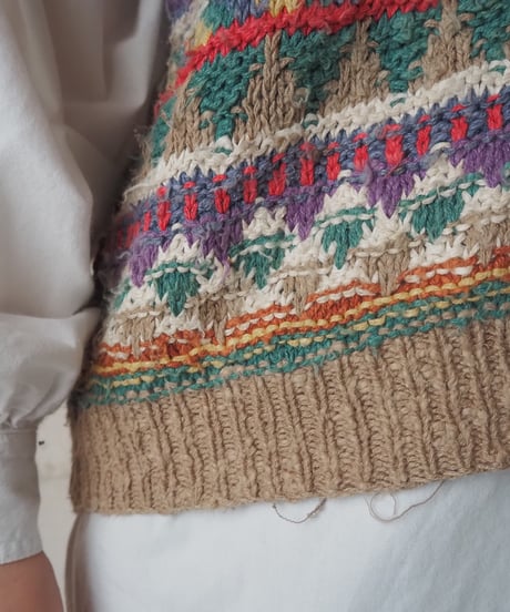 L.L.Bean Multicolor Knit Vest BRPURIV