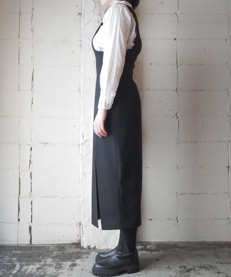 V Neck Waist Cutout Long Dress BK