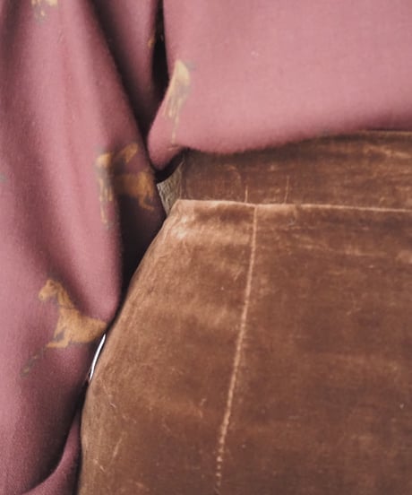 1970's Made in Sweden Velour Long Skirt BR