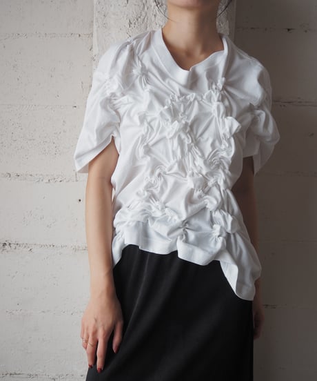 Remake Shirring T-Shirt WH