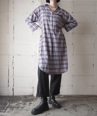 Christian Dior Plaid Pajama Shirt Dress NV RE WH