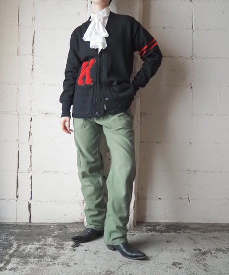 1960's VENUS KNITTING MILLS Letterman Cardigan BKRE