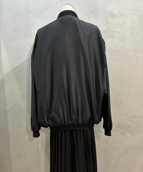 STOCK OPTIONS Silk Zip Up Jacket BK