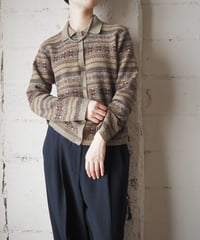 LAUREN RALPH LAUREN PETITE Nordic Pattern Knit Cardigan BR BE BL