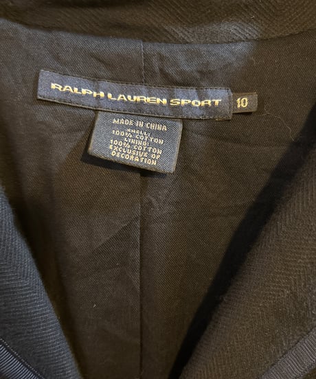 RALPH LAUREN SPORT Emblem Cotton Tailored Jacket NV