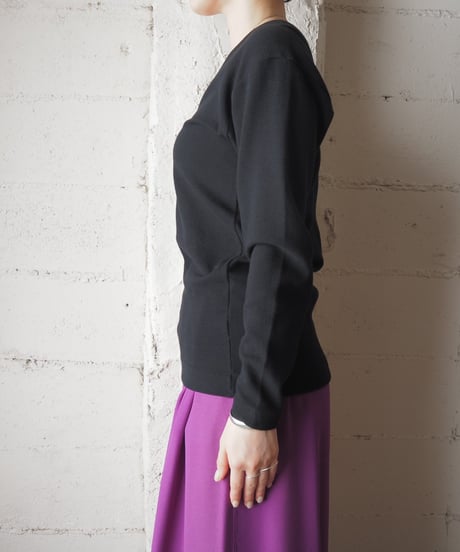 1980's Plantation V Neck Rib Cutsewn Dead Stock BK