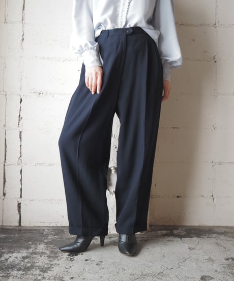 LAUREN RALPH LAUREN Made in USA 2 Tuck Wool Slacks NV