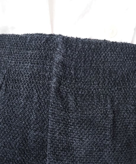 Made in USA Velour Flared Long Skirt BK