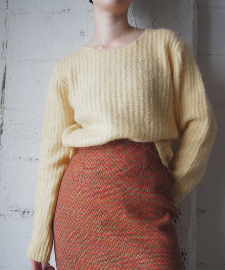 Mohair Blend Crew Neck Sweater YE