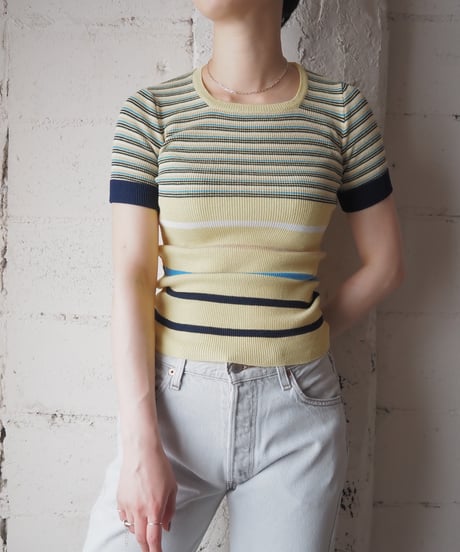 1960-70's Jacques Dead Stock Stripe Knit YENV