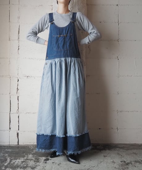 1990's MARITHÉ FRANÇOIS GIRBAUD Denim Jumper Skirt BL