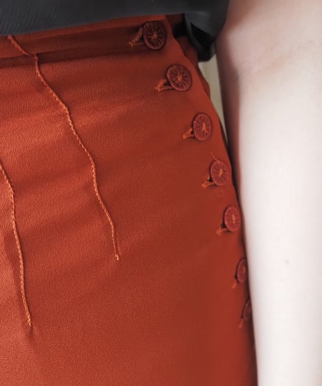1980's Italy 3D Gusset Pleated Skirt OR