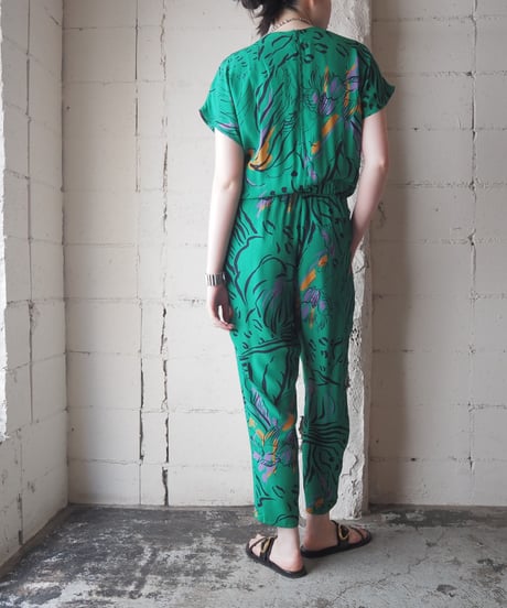 Draped Front Pattern Jumpsuit GN