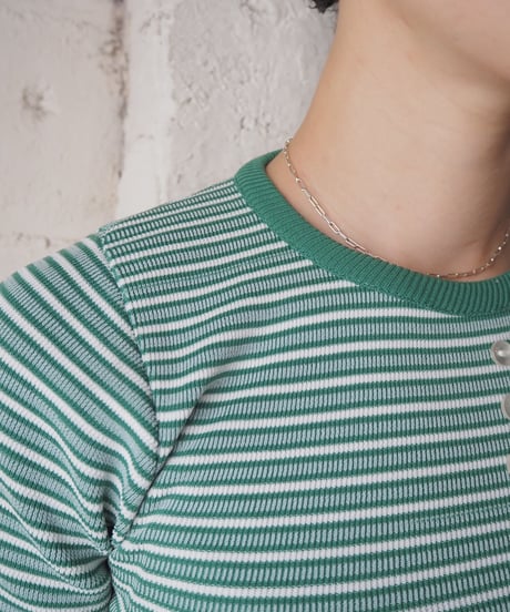 1960-70's Colleen Stripe Button Knit GNWH